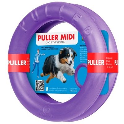 Szarpak dla psa PULLER midi 19,5 cm ring 2 szt. dla średnich ras psów