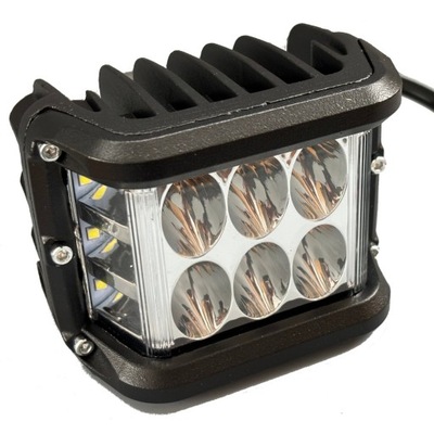 FARO EN FUNCIONAMIENTO DIODO LUMINOSO LED HALÓGENO 36W 2900LM PRO CUBE SZEROKOKATNA 6500K 2 FUNCIONES  