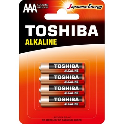 Bateria Alkaliczna Toshiba LR3 AAA 1,5V Alkaline RED - cena za 4 szt