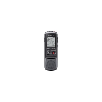 Rejestrator dźwięku Sony ICD-PX240 w kolorze czarnym i szarym z wyświetlacz