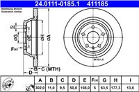 ATE ДИСК ТОРМОЗНОЙ ЗАДНИЙ 302X11 P FORD MONDEO V 12-/V 14-