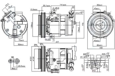 Nissens компресор кондиціонера alfa romeo 159 brer фото №1