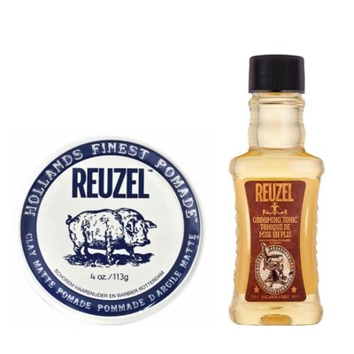 Reuzel Zestaw Grooming Tonic i Pomada Clay Matte