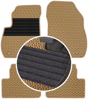 OPEL ZAFIRA C 5OS 2012-2019 ALFOMBRILLAS GOMA PARA COCHE EVA COLOR BEIGE  