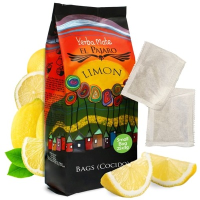 Yerba Mate El Pajaro Cicodo Limon 3 x 25g 75 g saszetki