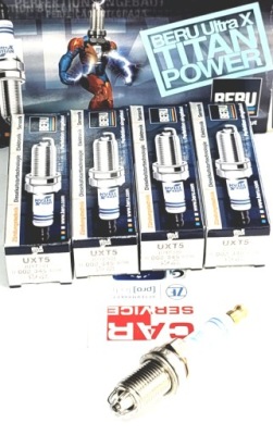 4x свеча искровая зажигания beru beru uxt5 фото №1