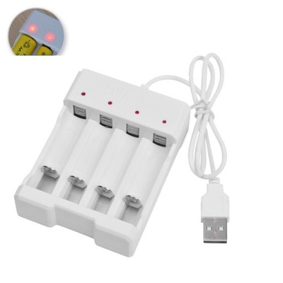 ŁADOWARKA USB 4 x AKUMULATOREK BATERIA AA AAA