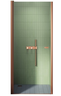 NT Drzwi prysznicowe Miedziane 90 SOLEO Copper miedż szczotkowana