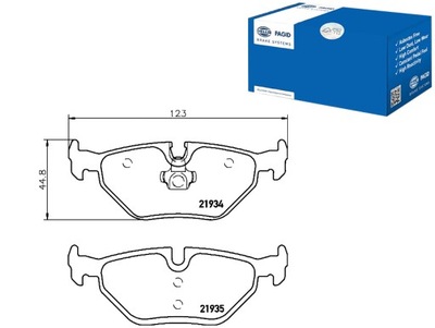 КОЛОДКИ ГАЛЬМІВНІ HELLA PAGID 34212157575 342111644