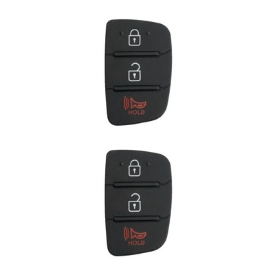 RUBBER PAD 3 BUTTONS FLIP CAR REMOTE KEY SHELL PARA HYUNDAI I30 I35 I~50873  