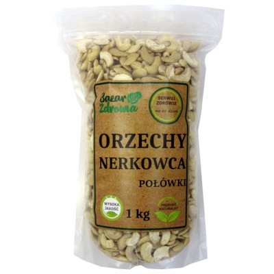 Orzechy Nerkowca 1kg Połówki SMACZNE ZDROWE 1000g