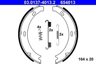 КОЛОДКИ ТОРМОЗНЫЕ РУЧНОГО DB W203/S203/C209/R171 00-11 03.0137-4013.2