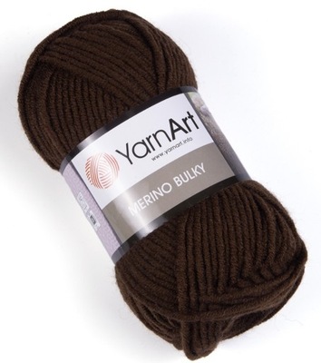 Włóczka YarnArt Merino Bulky kolor 3067 Brąz