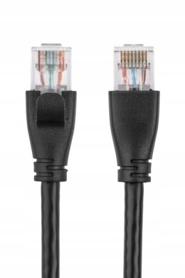 NOWY KABEL SIECIOWY LAN PATCHCORD ETHERNET RJ45 CAT.6 CZARNY 3M CAT 6