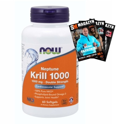 NOW FOODS OLEJ Z KRYLA 1000MG NEPTUNE KRILL DHA 60