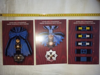 ORDER VIRTUTI MILITARI piękne karty z Orderami