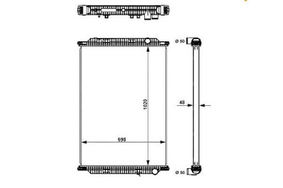 РАДИАТОР ДВИГАТЕЛЯ RVI MAGNUM DXI12/DXI13 10.04- NR