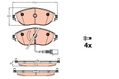 TRW GDB2114 PADS BRAKE  