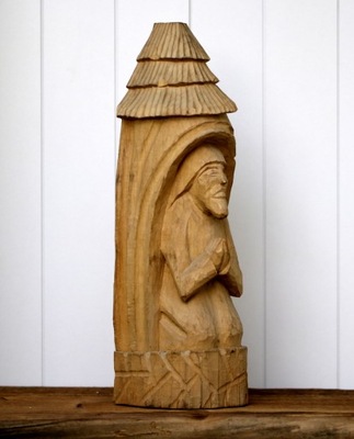 Rzeźba Drewniana Świątek Cepelia lata 90-te
