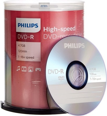 Płyta DVD Philips DVD-R 4,7 GB 100 szt.