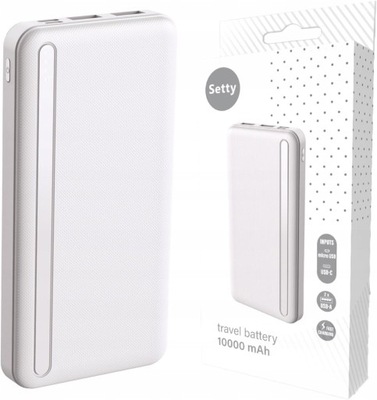 PowerBank 10000 mAh USB USB -C Micro Power Bank do Ładowania Telefonu