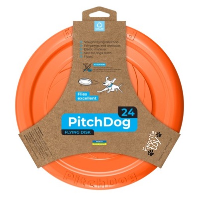 Latający Dysk (FRISBEE) dla Psa PITCHDOG zabawka dla psa 24cm pomarańczowy