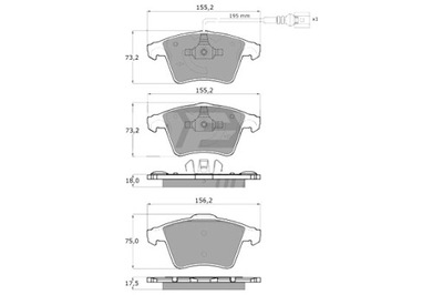 TOMEX BRAKES ZAPATAS DE FRENADO TOMEX 13931 VW TRANSPORTER T5 3.2  