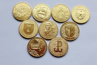 Zestaw monet 2 zł GN z 2004 roku - 9 szt