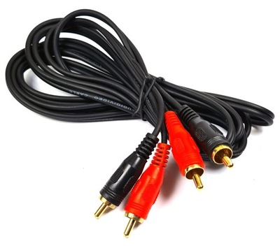 kabel przewód 2RCA/2RCA 2,4m Alphard Gold