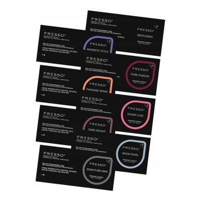 FRESSO - zestaw kart zapachowych (perfumy do auta)
