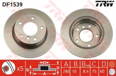 DISCO DE FRENADO PARTE TRASERA BMW SERIA-3 E36 1990- 1999  