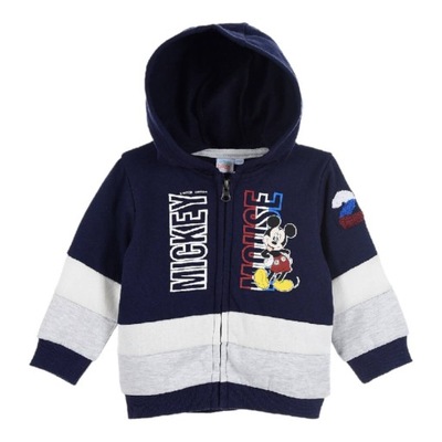 Disney Myszka Mickey rozpinana bluza niemowlęca z kapturem chłopięca 80