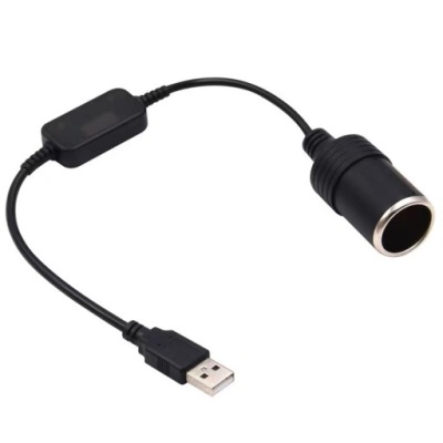 Адаптер конвертер с usb na разъём прикуривателя 12v фото №1