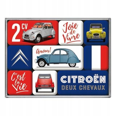 JUEGO 9 MAGNESOW CITROEN 2CV MAGNES AL LODOWKE  