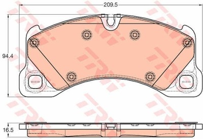 PADS BRAKE FRONT TRW GDB1969  