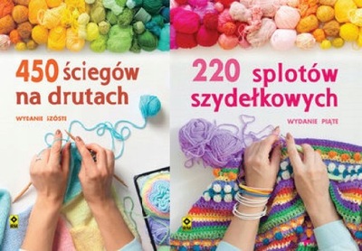 450 ściegów na drutach + 220 splotów szydełkowych