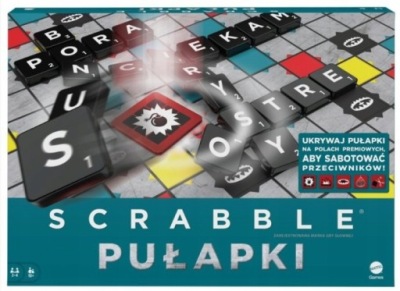 Gra Scrabble PUŁAPKI Mattel HMK73 Polska Wersja