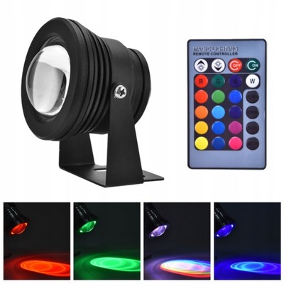 12V 10W PODWODNE ŚWIATŁO RGB 9 LED LAMPA PILOT