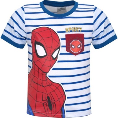 Koszulka Spiderman Spidey niebieskie paski 104