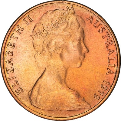 Moneta, Australia, Elizabeth II, 2 Cents, 1979, Ro