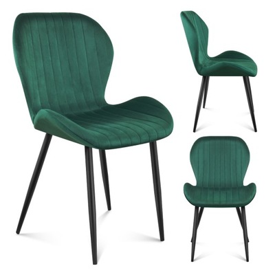 Krzesło fotel do salonu elegancki Mark Adler Prince 2.0 Green Welur