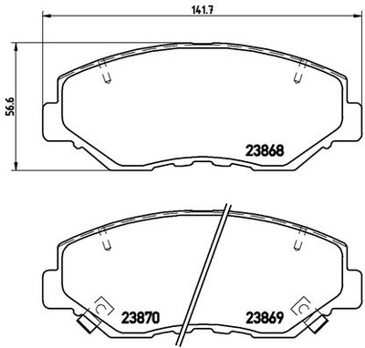 BREMBO P 28 035 КОМПЛЕКТ КОЛОДОК ТОРМОЗНЫХ, ТОРМОЗА TARCZOWE