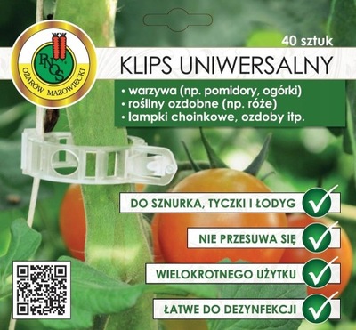 KLIPS UNIWERSALNY DO ROŚLIN 40 SZT