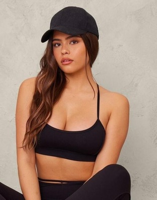 PRETTYLITTLETHING CZARNY TOP SPORTOWY RAMIĄCZKA R2B NG4__XS