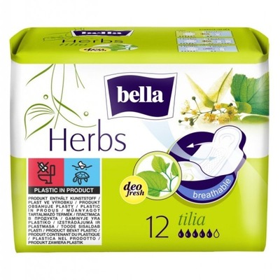 Podpaski Bella Herbs wzbogacone kwiatem lipy 12szt
