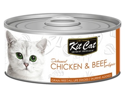 KIT CAT 80g CHICKEN & BEEF z kurczakiem i woło