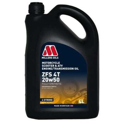 Millers Oils ZFS 4T 20W50 4L 8443