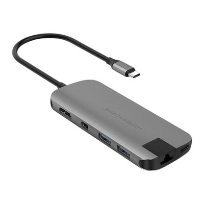 Hyper HyperDrive Universal USB-C 8-in-1 Hub w HDMI, MiniDP & 60 W PD P