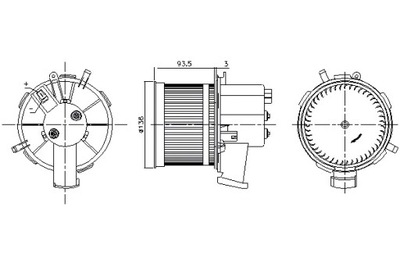 NISSENS VENTILIATORIUS PŪSTUVO FIAT 500 500 C PANDA FORD KA 1.1-1.4 