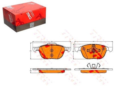 TRW ZAPATAS DE FRENADO FORD PARTE DELANTERA FOCUS 04- 11- MAZD  